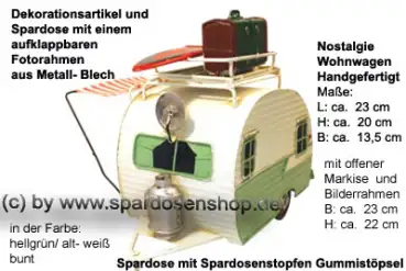 Nostalgie Wohnwagen hellgrün E